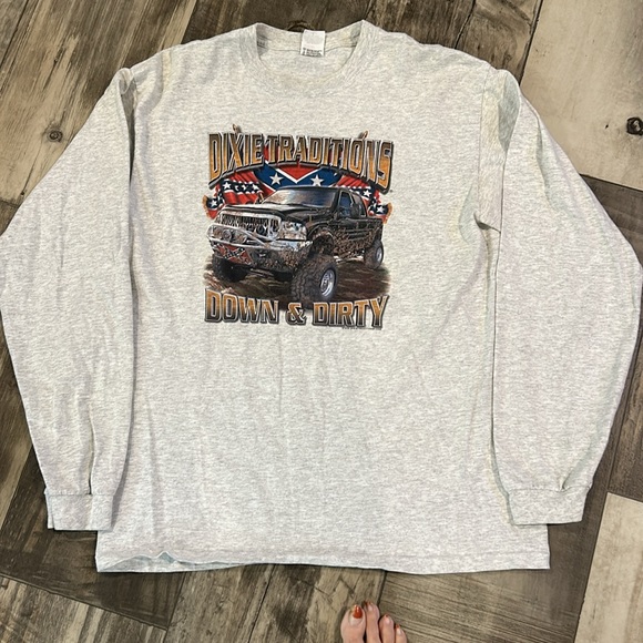 A Vintage 90’s men’s long sleeve anvil Dixie traditions size large - Picture 1 of 9